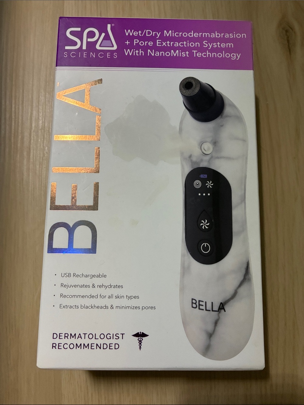 SPA Sciences BELLA White Marble Microdermabrasion Pore Extraction Device